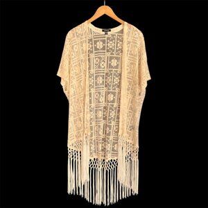 Torrid Cream Lace Shawl Size 00